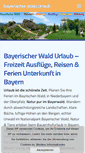 Mobile Screenshot of bayerischer-wald-ferien.de